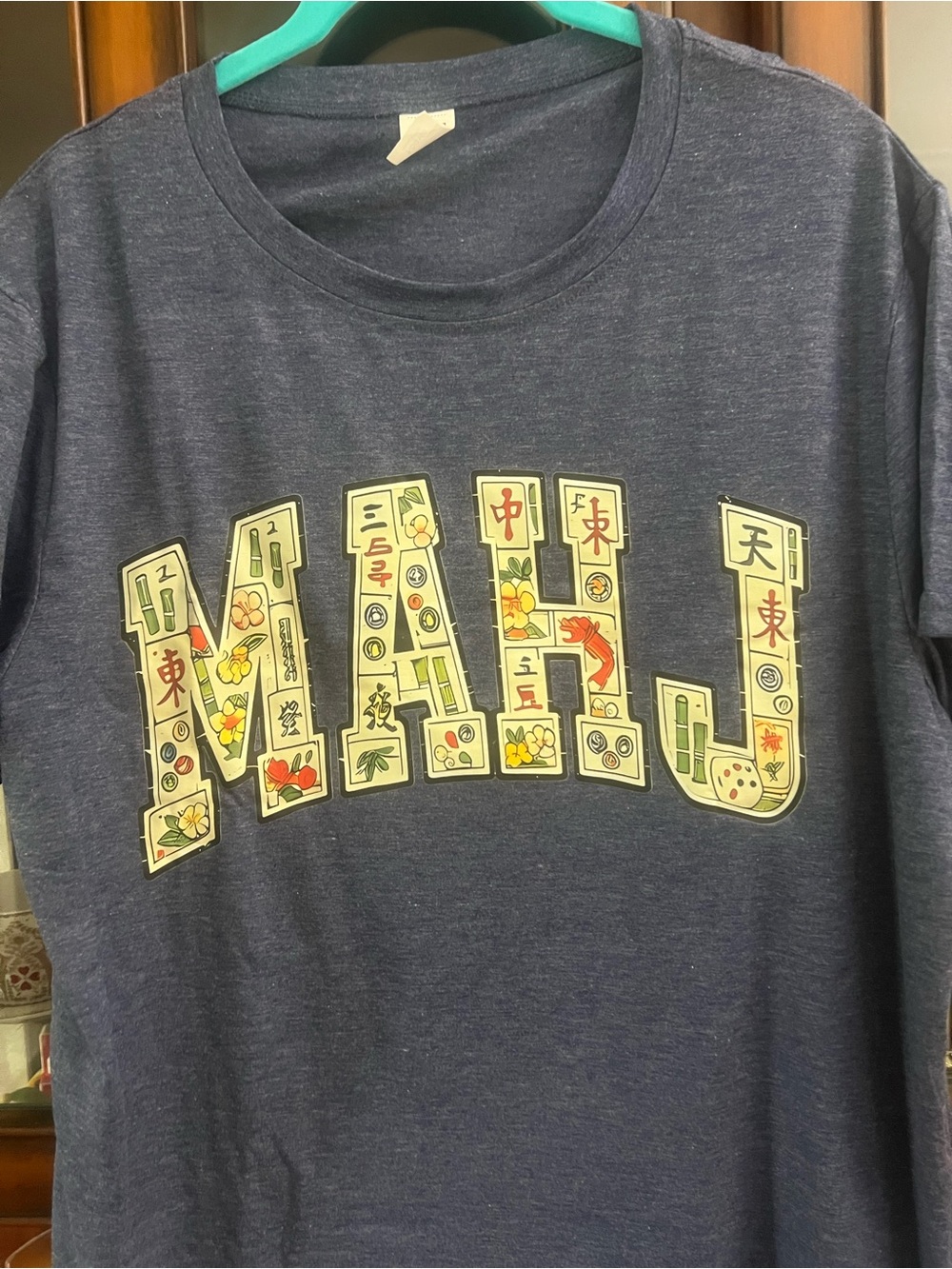 Navy Mahjong Graphic Kids Tee
